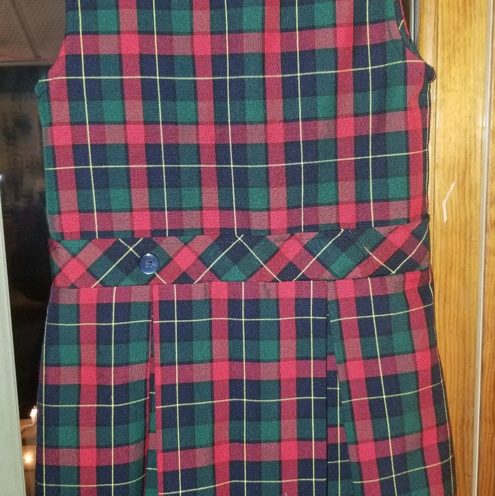 Red/green plaid jumpers